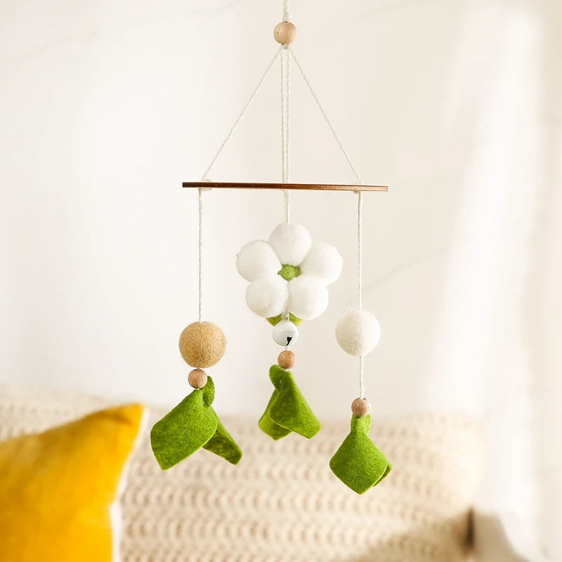 Wood Bed Bell Musical Rattles Toys