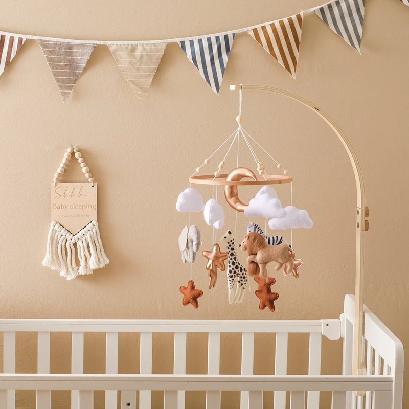 Wooden Mobile Bed Bell Crib Toy