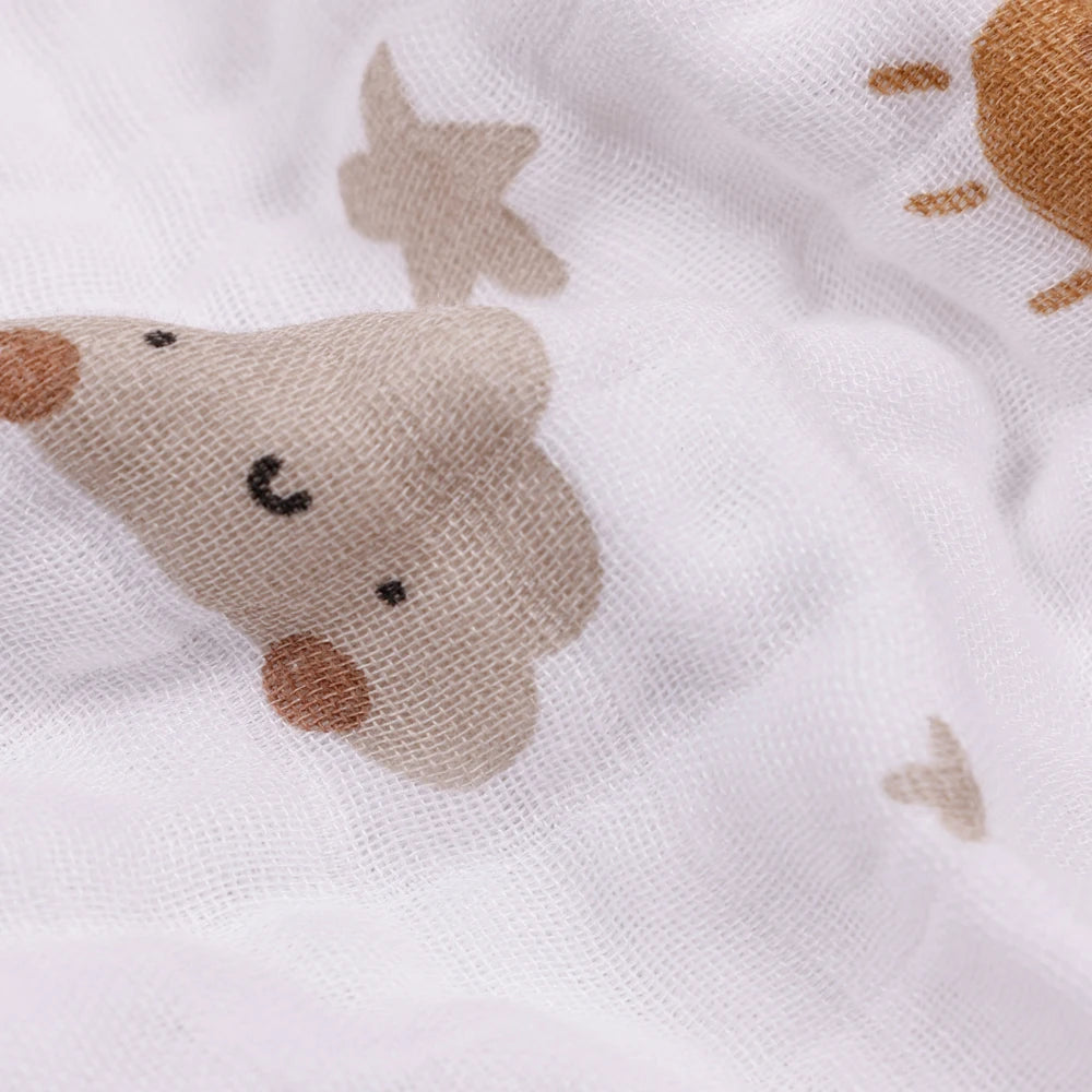 5PCS Set Bamboo Cotton Face Towel