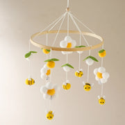 Baby Rattle Wooden Mobile Musical Bed Bell