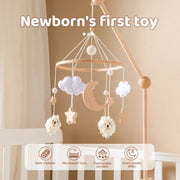 Baby Crib Wooden Bed Bell Rattle Toy
