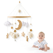Baby Crib Wooden Bed Bell Rattle Toy