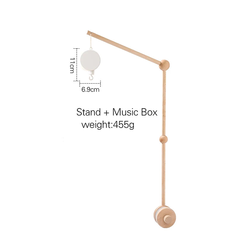 Wood Bed Bell Musical Rattles Toys