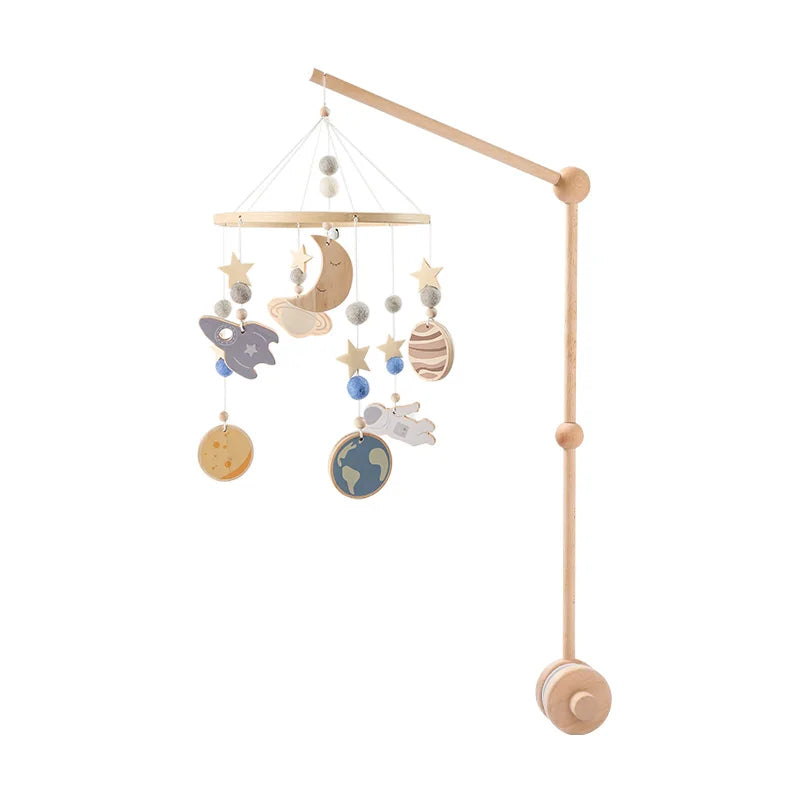 Wood Bed Bell Musical Rattles Toys