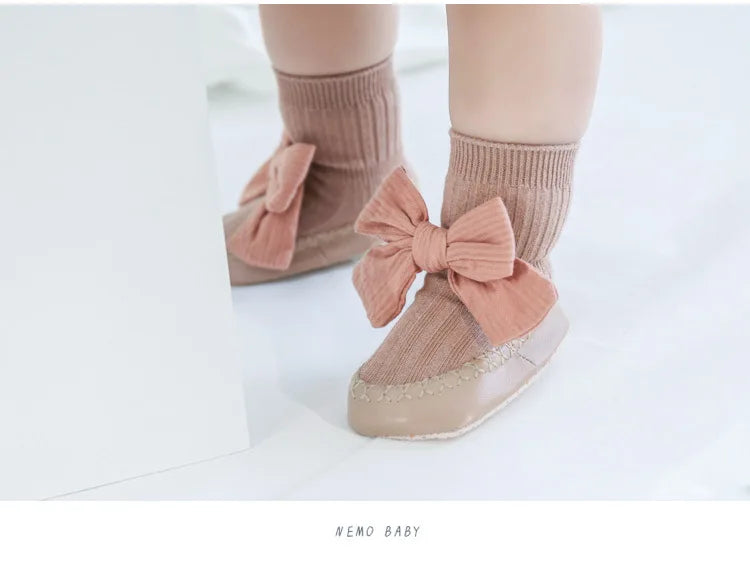Baby Bow Middle Tube Shoes