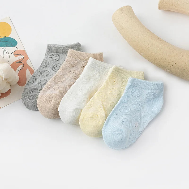 5 Pairs Tube Mesh Lace  Socks