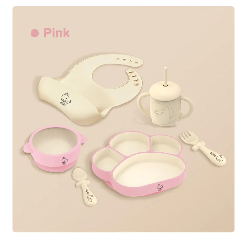 Baby Silicone Tableware Sucker Bowl Set