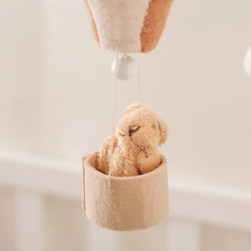 Baby Crib Wooden Bed Bell Rattle Toy