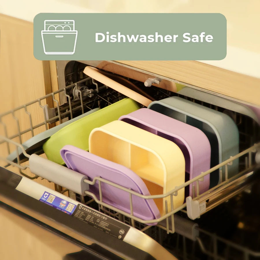 Lunch Box Three-Compartment Box