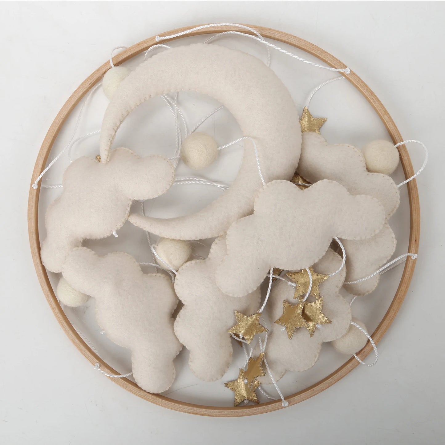 Moon and Clouds Cot Crib Toy