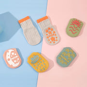 5pairs Casual Cute Knit Floor Socks