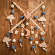 Baby Rattle Wooden Mobile Musical Bed Bell