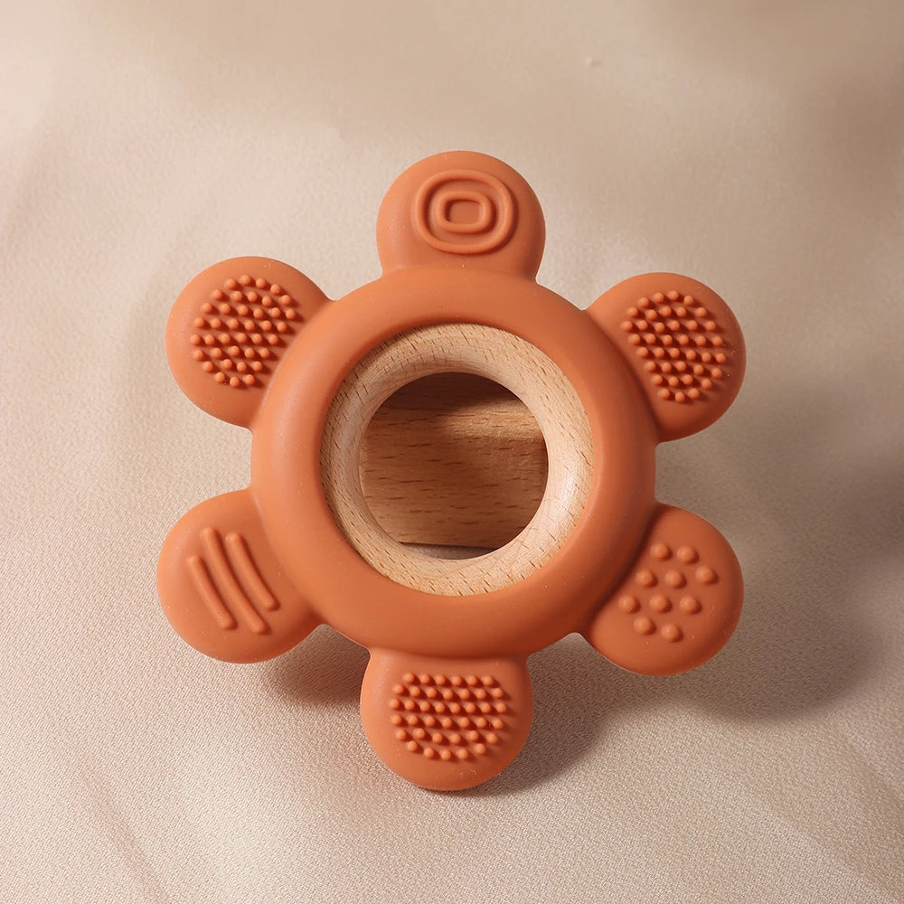 Wooden Teether Flower