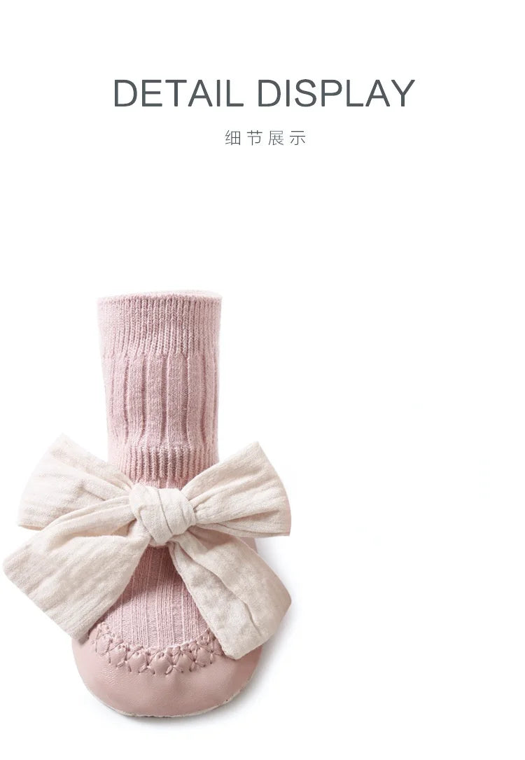Baby Bow Middle Tube Shoes