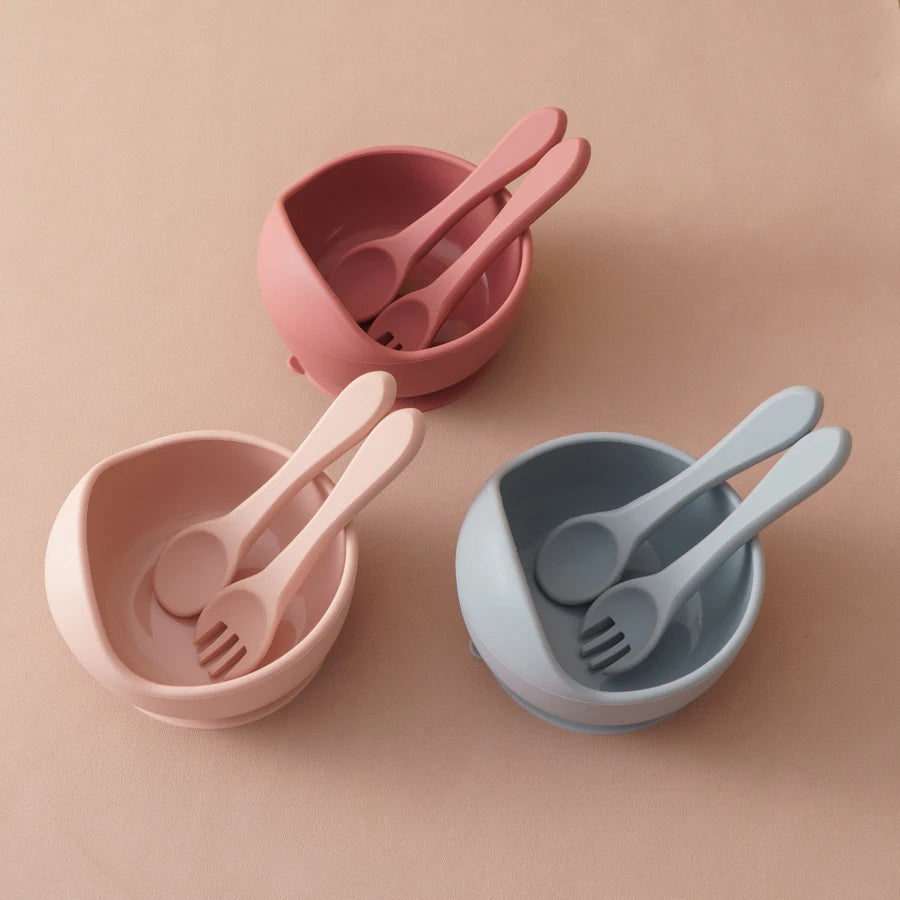 Baby Silicone Suction Feeding Bowls
