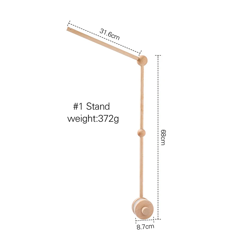 Wood Bed Bell Musical Rattles Toys