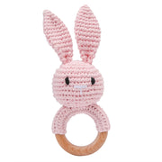 Crochet Rattle Wooden Teether Toy