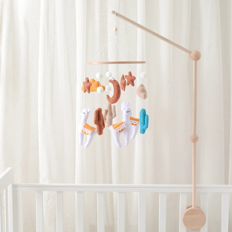 Crib Bell Toys Wooden Bracket