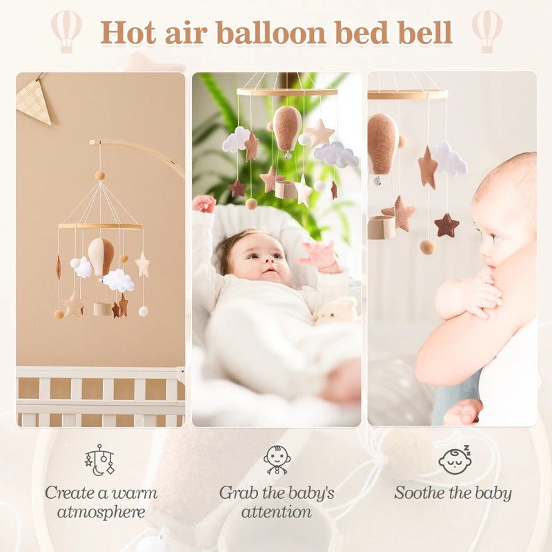 Musical Hot Air Balloon Crib Bed Bell