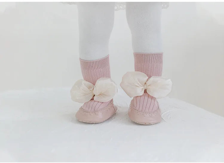 Baby Bow Middle Tube Shoes