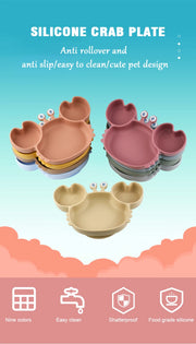 Silicone Dining Plate Suction Cartoon