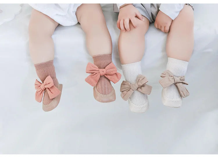 Baby Bow Middle Tube Shoes