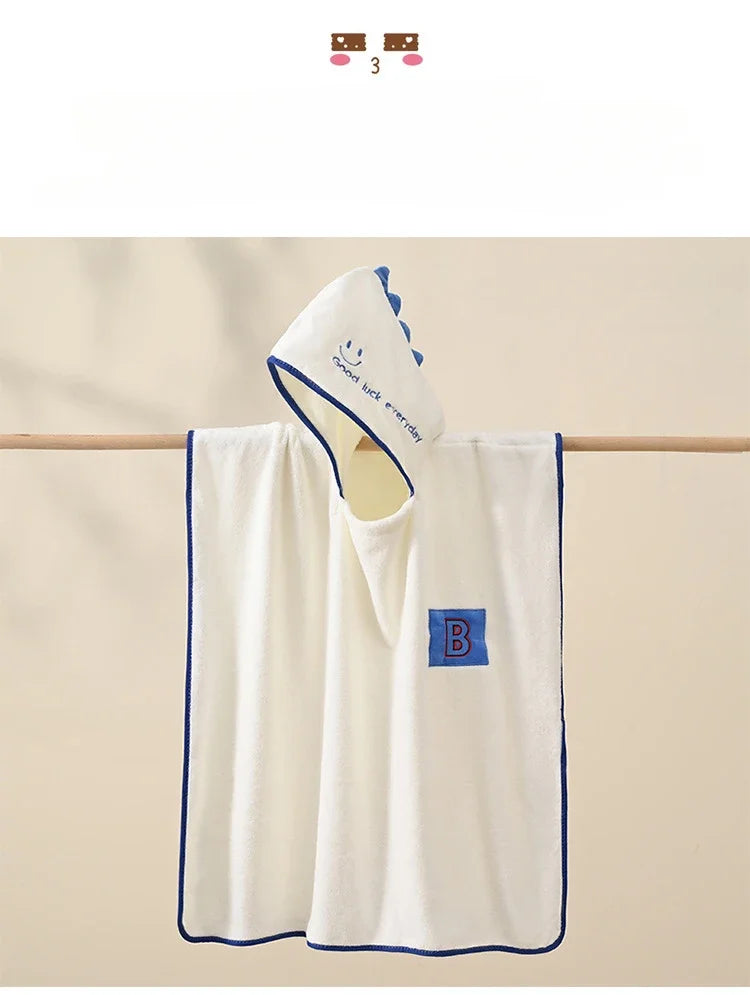 Children's Hooded Shower Bathrobe