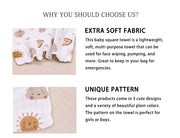 5PCS Set Bamboo Cotton Face Towel