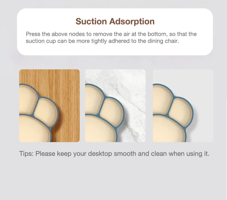 Baby Silicone Tableware Sucker Bowl Set