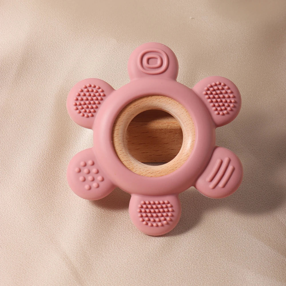 Wooden Teether Flower