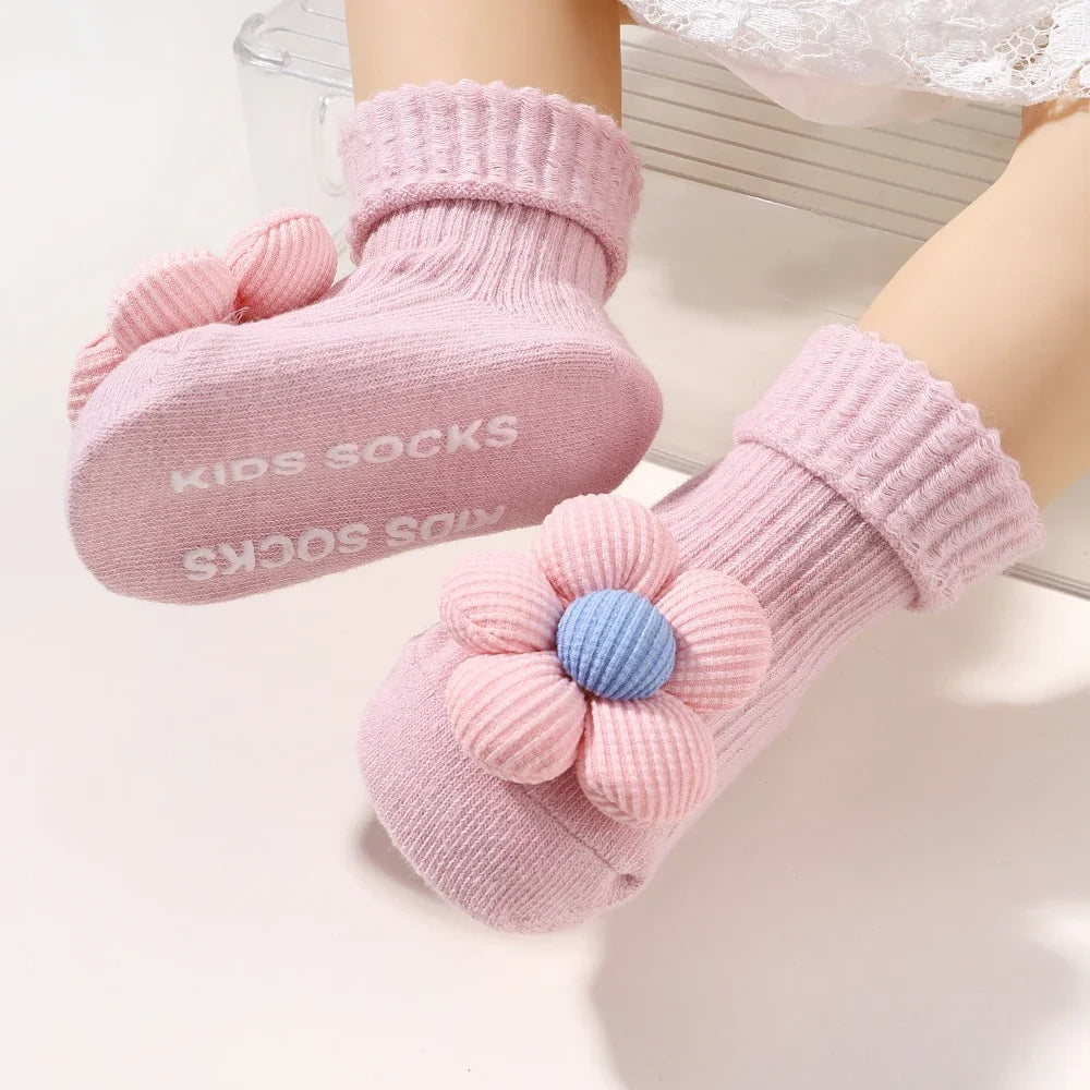 Flower Baby Headband Socks Set