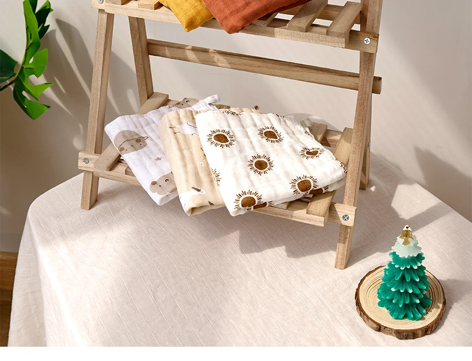 5PCS Set Bamboo Cotton Face Towel