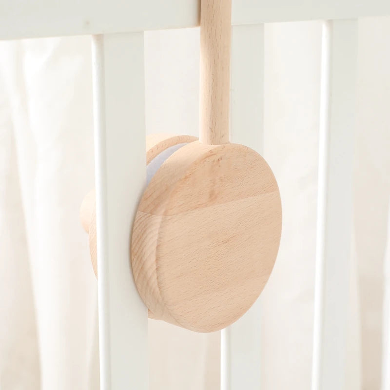 Crib Bell Toys Wooden Bracket
