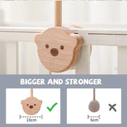 Crib Bell Toys Wooden Bracket