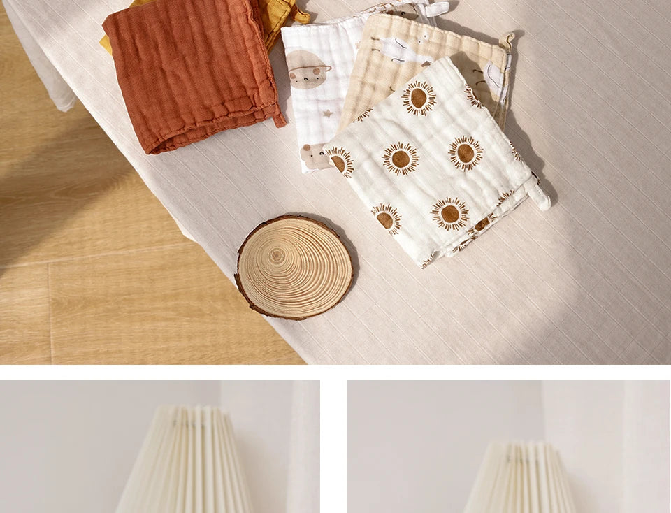 5PCS Set Bamboo Cotton Face Towel
