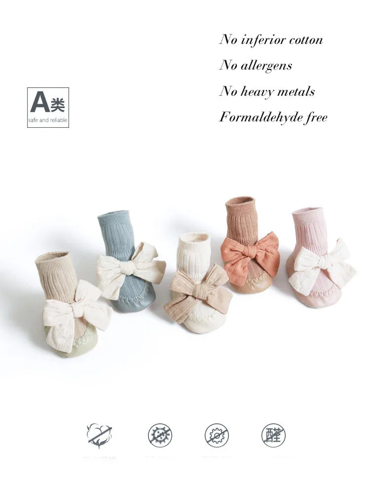 Baby Bow Middle Tube Shoes