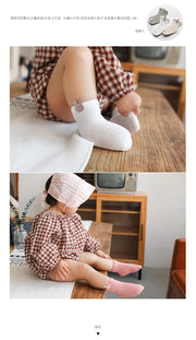 3Pairs Cotton Solid Casual Toddler Socks