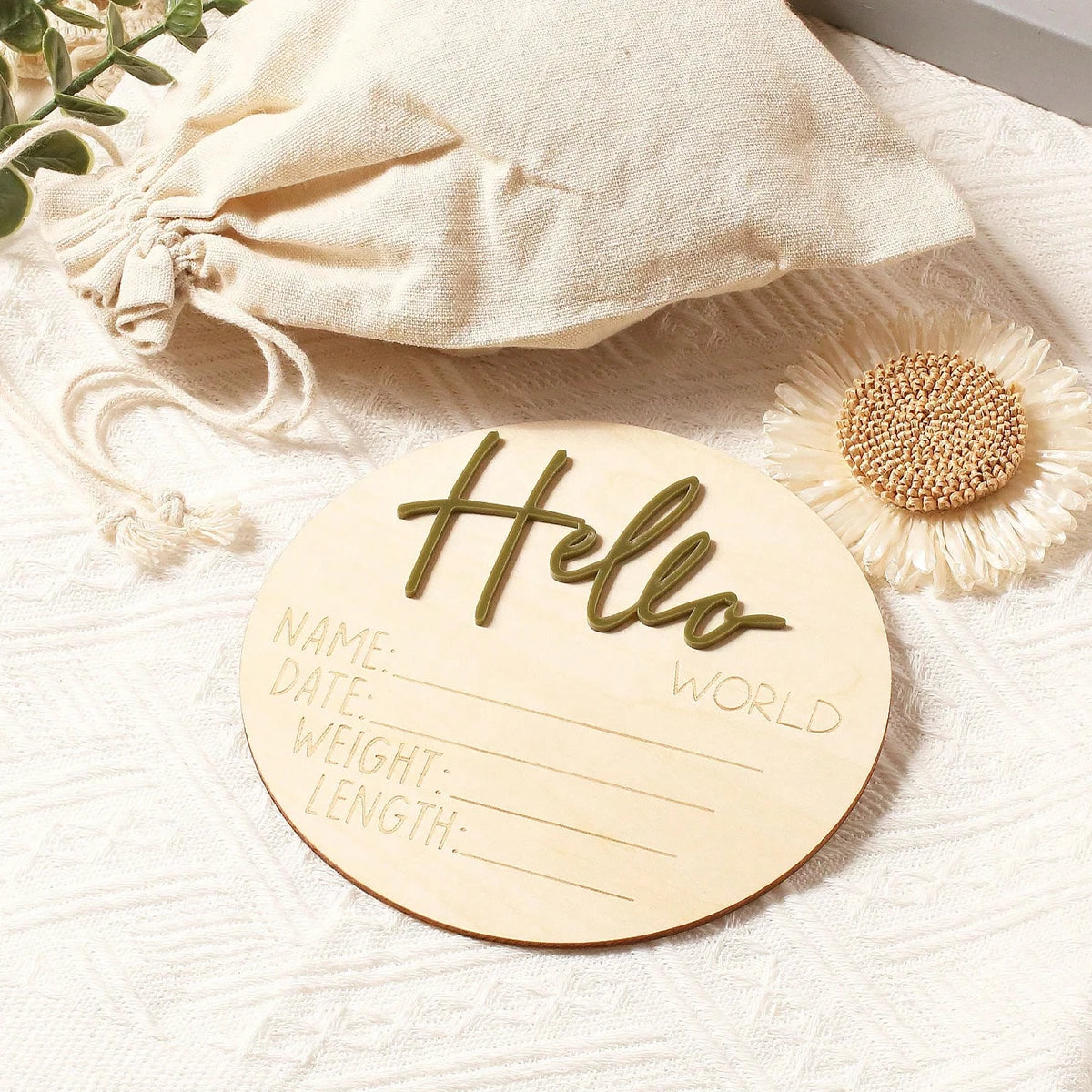 Baby Announcement Sign Gift Set