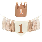 First Kids Boho Birthday Party Crown & Tassel
