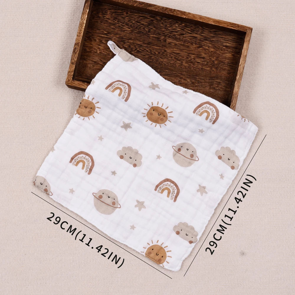 5PCS Set Bamboo Cotton Face Towel