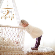 Baby Crib Wooden Bed Bell Rattle Toy