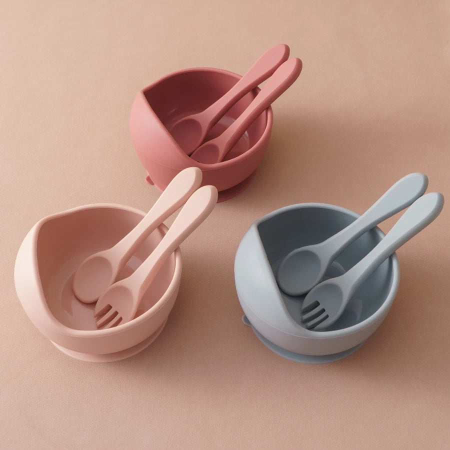 Baby Silicone Suction Feeding Bowls