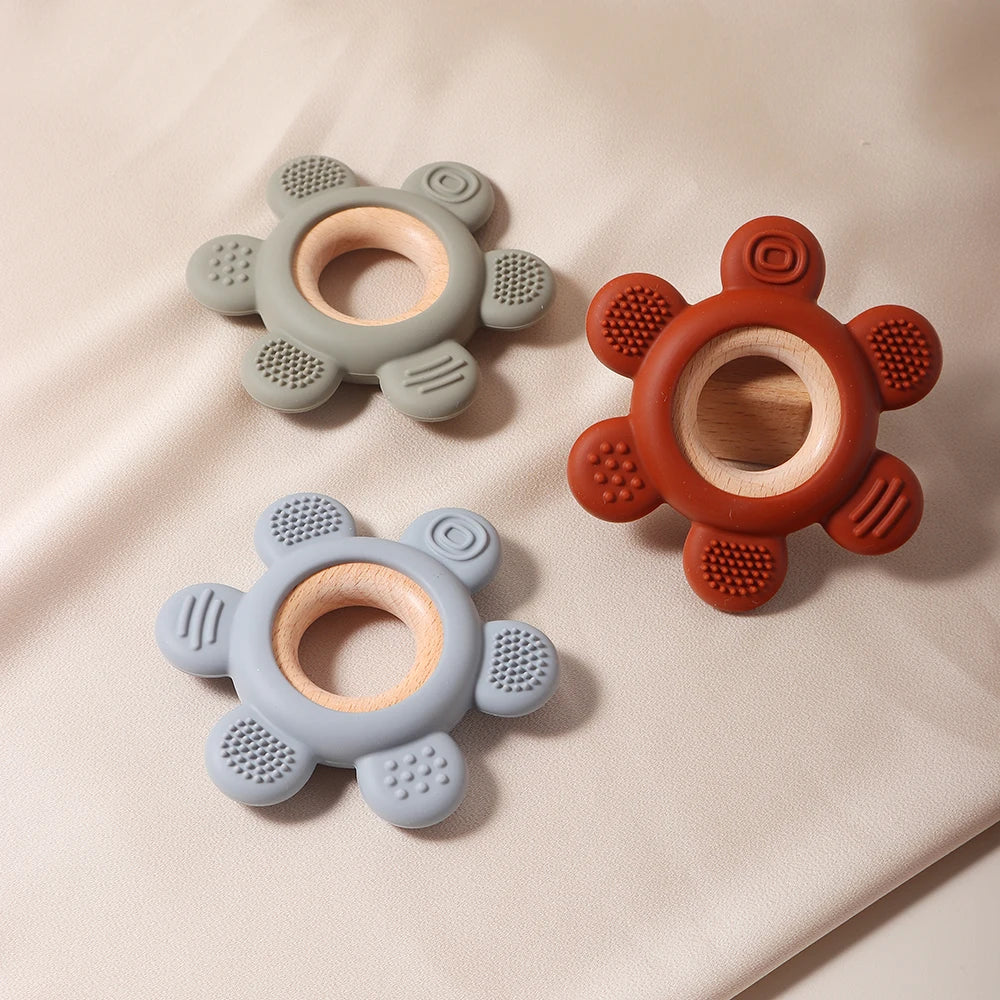 Wooden Teether Flower