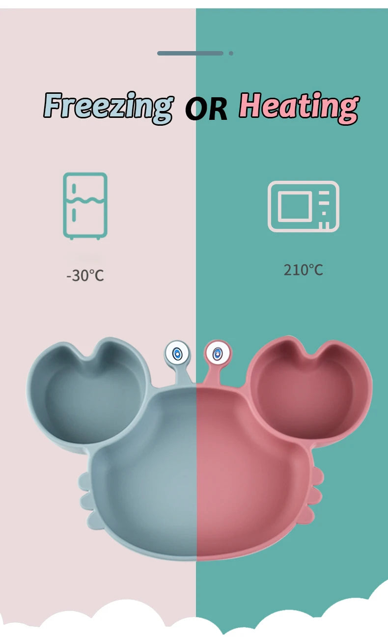 Silicone Dining Plate Suction Cartoon