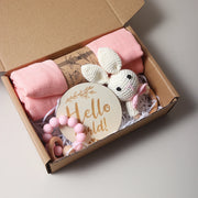 Baby Muslin Swaddle Rattle Baby Teether Set