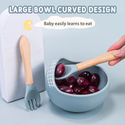 Meal Bowl Bib Fork Spoon Set