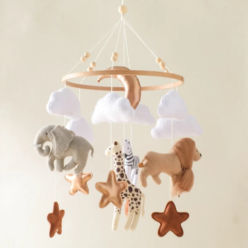 Wooden Mobile Bed Bell Crib Toy