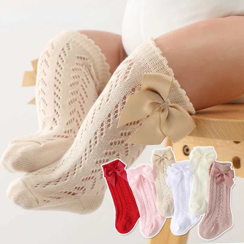 Summer Toddler Bow Long Sock