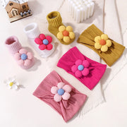 Flower Baby Headband Socks Set