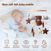 Baby Crib Wooden Bed Bell Rattle Toy